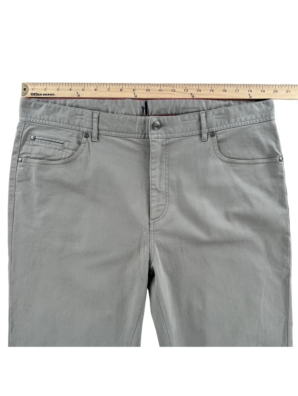 Johnnie-O Sawyer Taupe Stretch Casual Pants 38 x 34